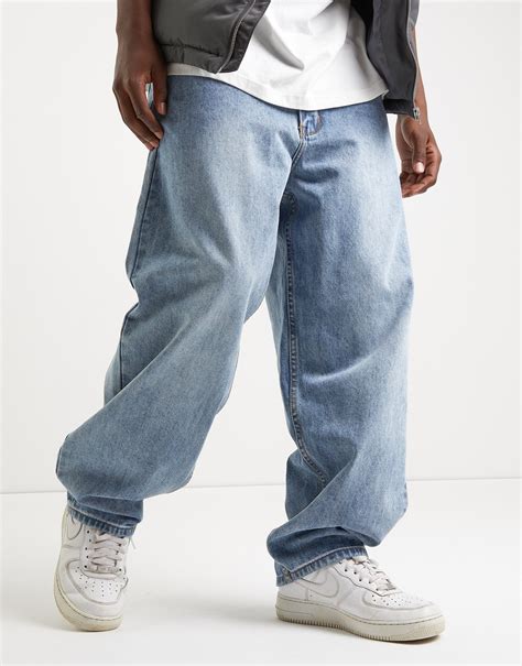 Oversized Baggy Pants in Light Blue 